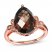 Le Vian Chocolate Quartz Ring 1/20 ct tw Diamonds 14K Strawberry Gold