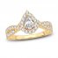 Diamond Engagement Ring 1 ct tw Pear/Round-Cut 14K Yellow Gold