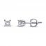 Certified Princess-cut Diamond Earrings 1/3 ct tw 14K Gold