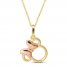 Children's Minnie Mouse Necklace 14K Two-Tone Gold 13"