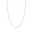 Snake Chain Necklace 14K White Gold 16" Length