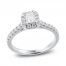 Diamond Engagement Ring 1 ct tw Radiant/Round 14K White Gold
