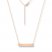 Petite Bar Necklace 14K Rose Gold 16-18" Adjustable Length