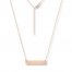 Petite Bar Necklace 14K Rose Gold 16-18" Adjustable Length