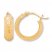 Textured Hoop Earrings 10K Yellow Gold