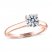 THE LEO Ideal Cut Diamond Solitaire Engagement Ring 1 ct tw 14K Rose Gold