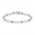 Sparks of Love Diamond Line Bracelet 1-1/3 ct tw Round/Baguette 10K White Gold