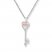 Key Necklace 1/20 ct tw Diamonds Sterling Silver/10K Gold