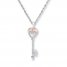 Key Necklace 1/20 ct tw Diamonds Sterling Silver/10K Gold