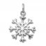 Snowflake Charm 14K White Gold