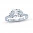 Monique Lhuillier Bliss Diamond Engagement Ring 2-1/8 ct tw Round & Marquise-cut 18K White Gold