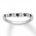 Black & White Diamond Enhancer Ring 1/5 ct tw 14K White Gold