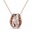 Le Vian Creme Brulee Diamond Necklace 3/8 ct tw 14K Strawberry Gold 20"