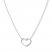 Heart Necklace 14K White Gold 16" to 18" Adjustable