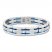 Men's Diamond Link Bracelet 1/3 ct tw Round-cut Blue Ion-Plated Stainless Steel 8.5"