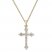 Diamond Cross Necklace 1/4 ct tw Round-cut 10K Yellow Gold
