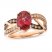 Le Vian Garnet Ring 1/3 ct tw Diamonds 14K Strawberry Gold