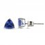 Tanzanite Stud Earrings 10K White Gold