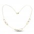 Paperclip Station Necklace 10K Yellow Gold 18"