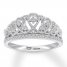 Emmy London Tiara Ring 1/3 ct tw Diamonds Sterling Silver