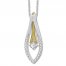 Convertibilities Diamond Necklace 1/4 ct tw 10K Two-Tone Gold