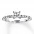 Diamond Engagement Ring 5/8 ct tw Princess/Round 14K White Gold