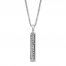 "Strength" Diamond Bar Necklace 1/10 ct tw Sterling Silver