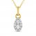 Forever Connected Diamond Necklace 1/3 ct tw Pear/Round-Cut 10K Yellow Gold 18"