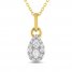 Forever Connected Diamond Necklace 1/3 ct tw Pear/Round-Cut 10K Yellow Gold 18"