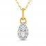 Forever Connected Diamond Necklace 1/3 ct tw Pear/Round-Cut 10K Yellow Gold 18"