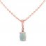 Natural Opal Necklace Diamond Accent 10K Rose Gold