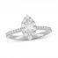 Neil Lane Diamond Engagement Ring 7/8 ct tw Marquise/Round-Cut 14K White Gold