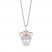 Disney Treasures Minnie Mouse Cultured Pearl & Diamond Necklace 1/10 ct tw Round-Cut Sterling Silver/10K Rose Gold 17"