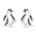 Penguin Earrings 1/8 ct tw Diamonds Sterling Silver