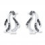 Penguin Earrings 1/8 ct tw Diamonds Sterling Silver