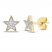 Diamond Star Stud Earrings 1/10 ct tw Round-cut 10K Yellow Gold