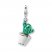 Cactus Charm Green Enamel Sterling Silver