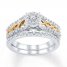 Diamond Bridal Set 1/4 ct tw Round-cut 10K Two-Tone Gold