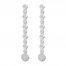 Diamond Dangle Earrings 5/8 ct tw Round-cut 10K White Gold