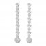 Diamond Dangle Earrings 5/8 ct tw Round-cut 10K White Gold