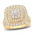 Diamond Engagement Ring 2 ct tw Round/Baguette-Cut 14K Yellow Gold