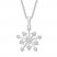 Snowflake Necklace Lab-Created White Sapphires Sterling Silver