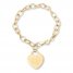 Dangle Heart Bracelet 10K Yellow Gold 7.5" Length