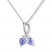 Tanzanite Heart Necklace Diamond Accents Sterling Silver