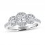 Leo Diamond Engagement Ring 1 ct tw Round-cut 14K White Gold