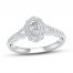 Certified Diamond Engagement Ring 7/8 ct tw 14K White Gold