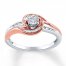 Diamond Ring 1/5 ct tw Baguette/Round 10K Two-Tone Gold