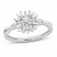 Sparks of Love Diamond Ring 1/4 ct tw Round/Baguette 10K White Gold
