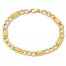 Men's Link Chain Bracelet 10K Yellow Gold 8.5" Length