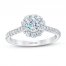 First Light Diamond Engagement Ring 1 ct tw Round-cut 14K White Gold